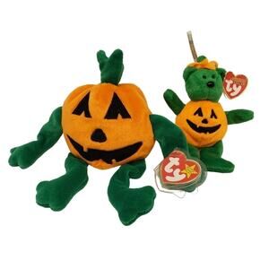 Ty Vintage Pumkin and Tricky Beanie Babies 1998